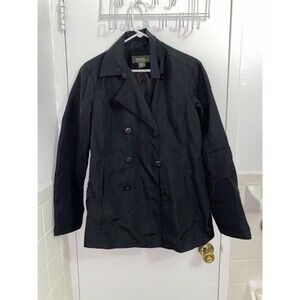 Eddie Bauer Women's  Jacket - Black, Size S Double Breasted Great Condition